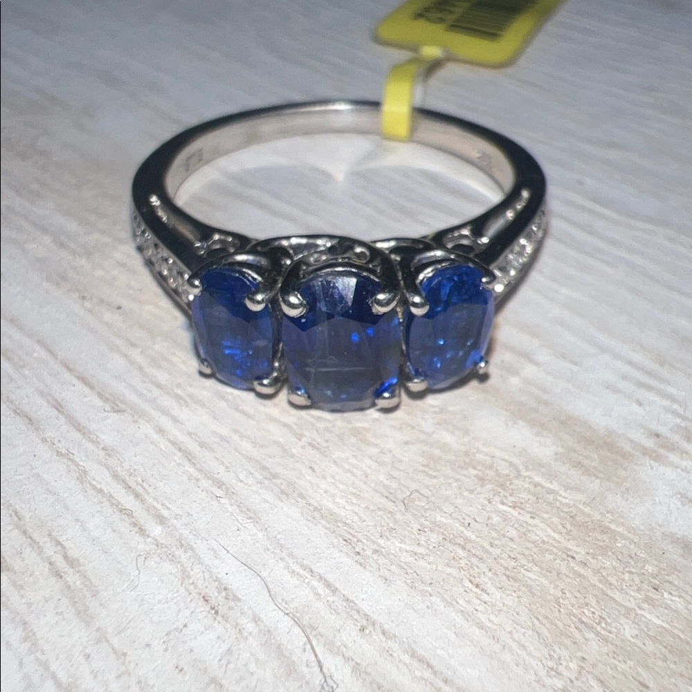 Sterling Silver 925 Blue Stone Ring